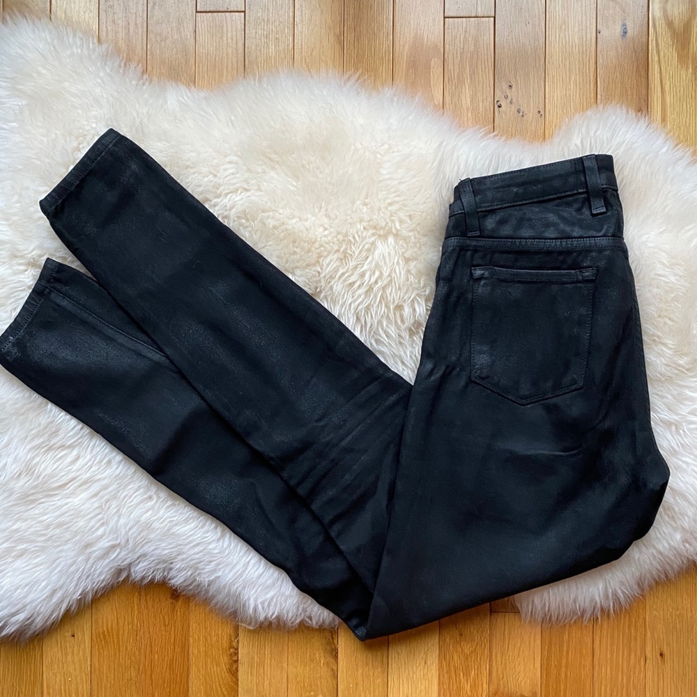 Vintage Waxed Black Jeans